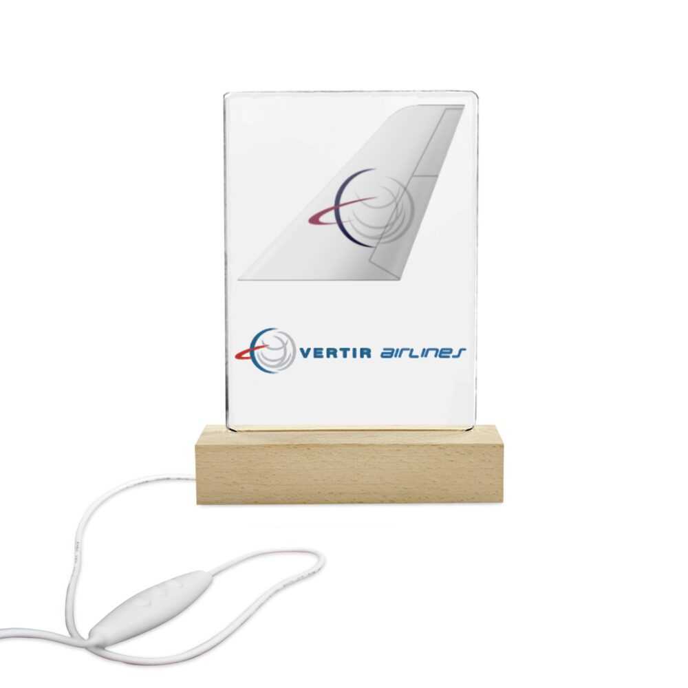 Vertir Airlines Acrylic Print with Dynamic 7-Color Lighting