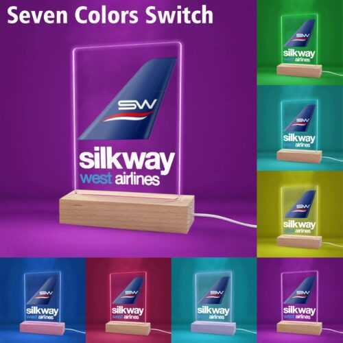 Silk Way West Airlines Acrylic Print with Dynamic 7-Color Lighting Alternative view of Silk Way West Airlines Acrylic Print with Dynamic 7-Color Lighting