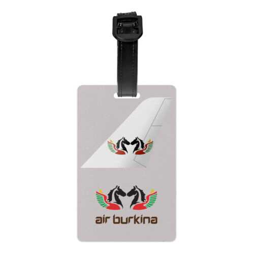Air Burkina Airlines White Tail Logo PVC Luggage Tag Alternative view of Air Burkina Airlines White Tail Logo PVC Luggage Tag