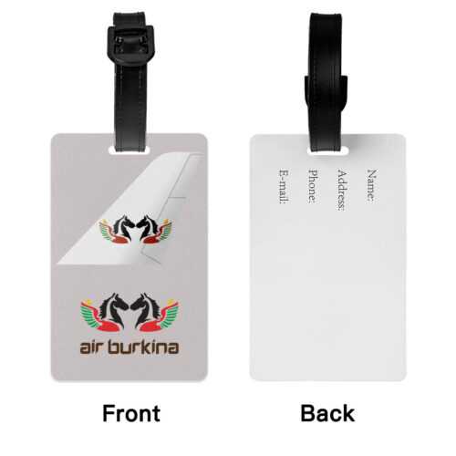 Air Burkina Airlines White Tail Logo PVC Luggage Tag