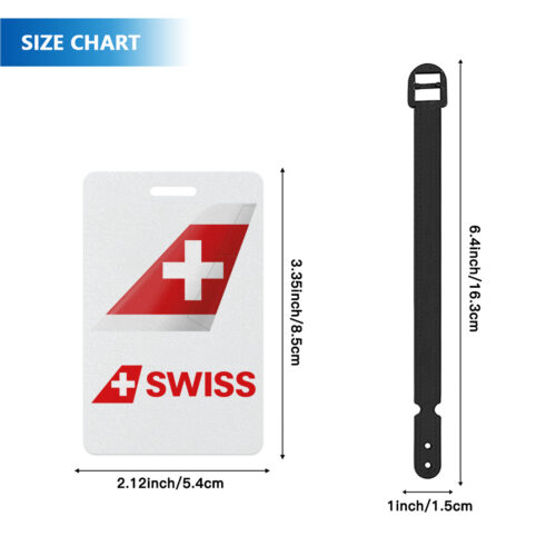 Swiss International Air Lines Airline Logo PVC Luggage Tag