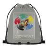Vintage Aeroflot Poster Large Grey Drawstring Bag