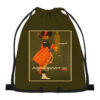 Vintage Aeroflot Poster Large Dark Brown Drawstring Bag
