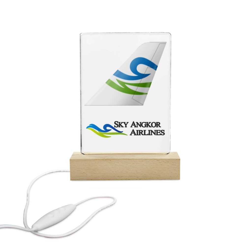 Sky Angkor Airlines Acrylic Print with Dynamic 7-Color Lighting
