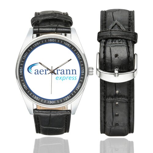 aer arann express Men's Casual Leather Strap Watch.