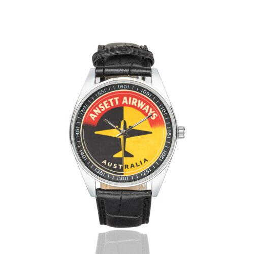 Alternative view of ansett Men's Casual Leather Strap Watch.