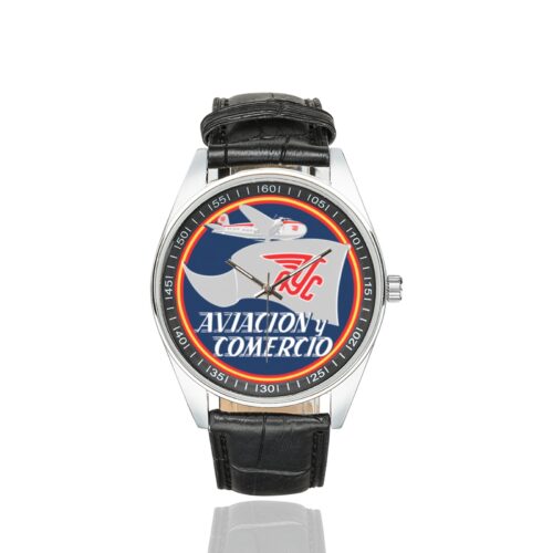 Alternative view of Aviaco vintage Men's Casual Leather Strap Watch(Model 211)