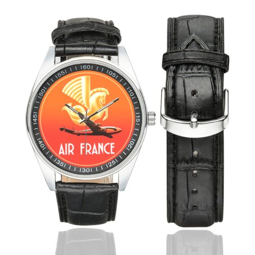 Air France vintage 04 Men's Casual Leather Strap Watch(Model 211) Air France vintage 04 Men's Casual Leather Strap Watch(Model 211)