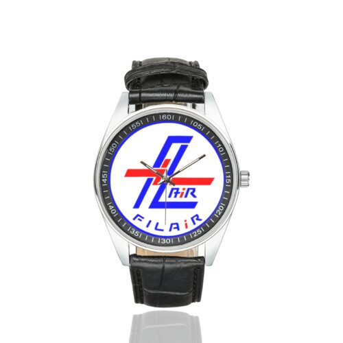 Alternative view of FILAIR Men's Casual Leather Strap Watch.