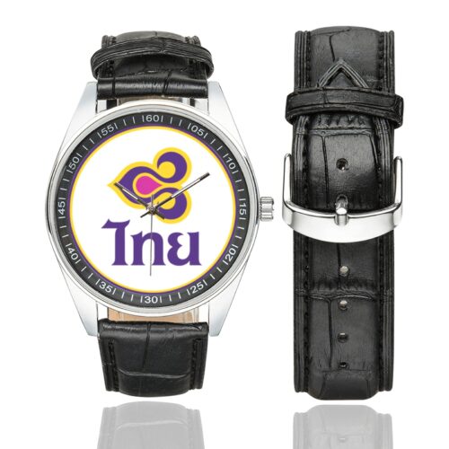 Thai Airways International Men's Casual Leather Strap Watch.