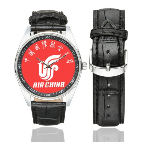 Air China Men's Casual Leather Strap Watch(Model 211) Air China Men's Casual Leather Strap Watch(Model 211)