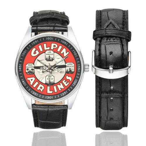 Gilpin Men's Casual Leather Strap Watch.