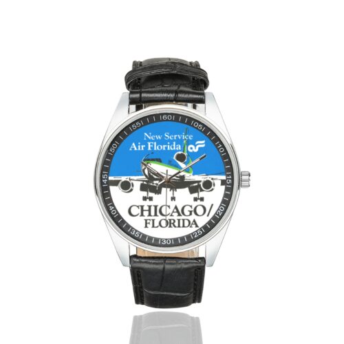 Alternative view of Air Florida Men's Casual Leather Strap Watch(Model 211)