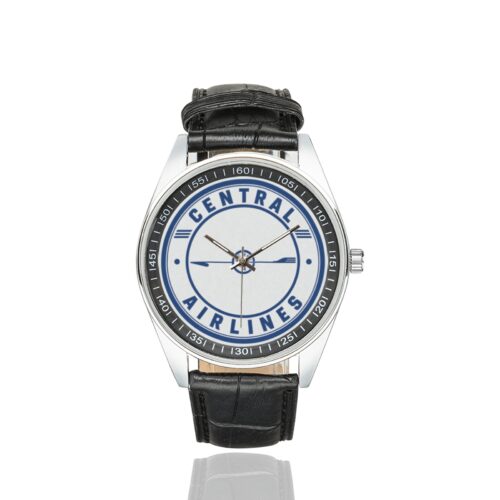 Alternative view of central airlines 04 Men's Casual Leather Strap Watch(Model 211)