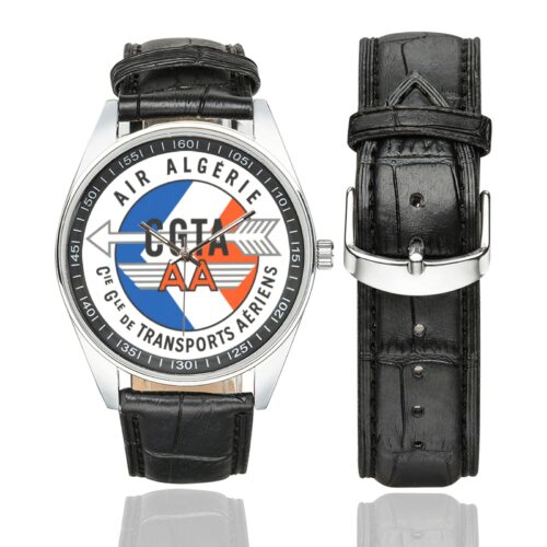 Air Algérie Men's Casual Leather Strap Watch(Model 211) Air Algérie Men's Casual Leather Strap Watch(Model 211)