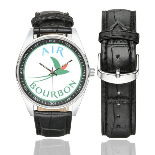 Air Bourbon Men's Casual Leather Strap Watch.