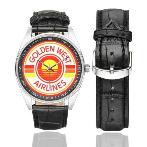 Golden West Men's Casual Leather Strap Watch(Model 211) Golden West Men's Casual Leather Strap Watch(Model 211)