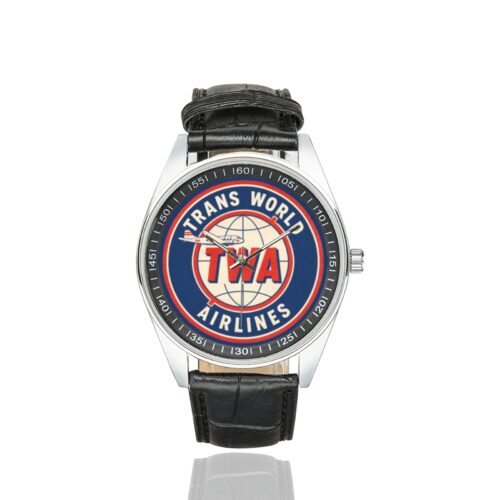 Alternative view of TWA 3 Men's Casual Leather Strap Watch.