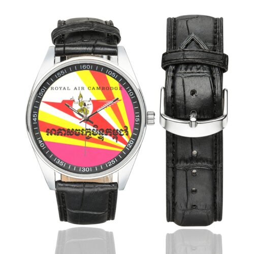 Royal air cambodge Men's Casual Leather Strap Watch. Royal air cambodge Men's Casual Leather Strap Watch.