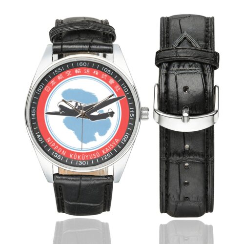 Nippon kokuyuso Men's Casual Leather Strap Watch(Model 211)