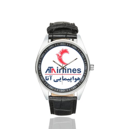 Alternative view of ATA airlines Men's Casual Leather Strap Watch.