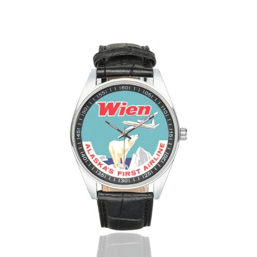 Alternative view of wien alaska Men's Casual Leather Strap Watch(Model 211)