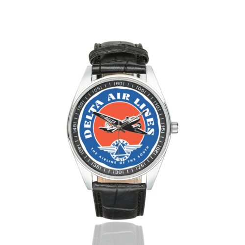 Alternative view of Delta Airlines Men's Casual Leather Strap Watch(Model 211)