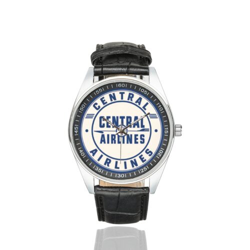 Alternative view of central airlines 03 Men's Casual Leather Strap Watch(Model 211)