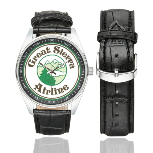 Great sierra airline Men's Casual Leather Strap Watch(Model 211) Great sierra airline Men's Casual Leather Strap Watch(Model 211)