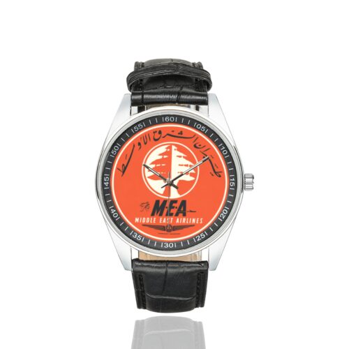 Alternative view of MEA vintage 1 Men's Casual Leather Strap Watch.