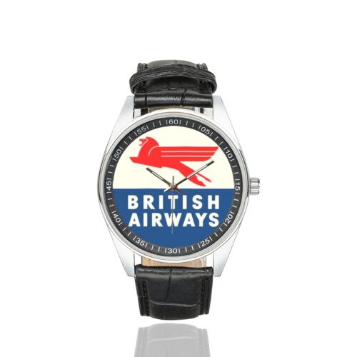 Alternative view of British-Airways 484818514 Men's Casual Leather Strap Watch.