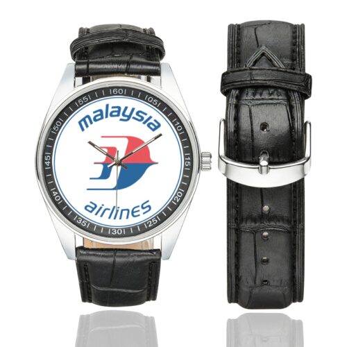 Malaysia Airlines Men's Casual Leather Strap Watch.