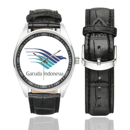 Garuda Indonesia 01 Men's Casual Leather Strap Watch.