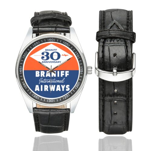 braniff 30th Men's Casual Leather Strap Watch(Model 211) braniff 30th Men's Casual Leather Strap Watch(Model 211)