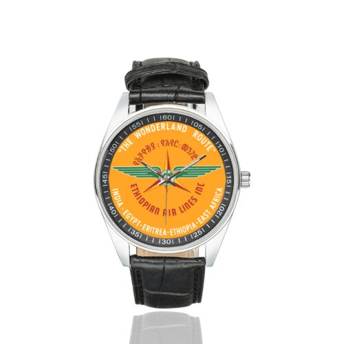 Alternative view of Ethiopian Airlines vintage Men's Casual Leather Strap Watch(Model 211)