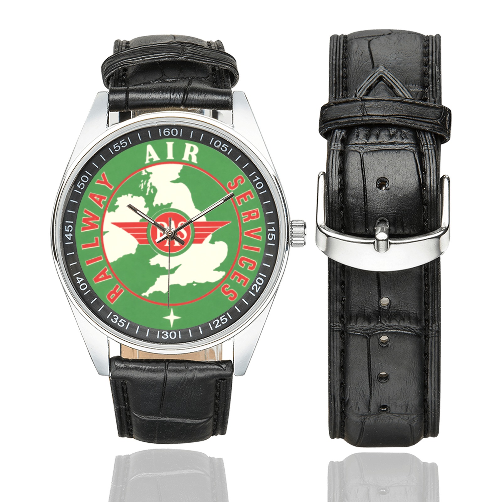RAS Men's Casual Leather Strap Watch. RAS Men's Casual Leather Strap Watch.