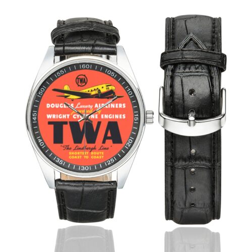 TWA 10 Men's Casual Leather Strap Watch(Model 211)