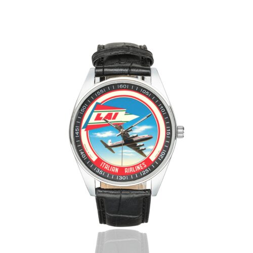 Alternative view of LAI Men's Casual Leather Strap Watch.