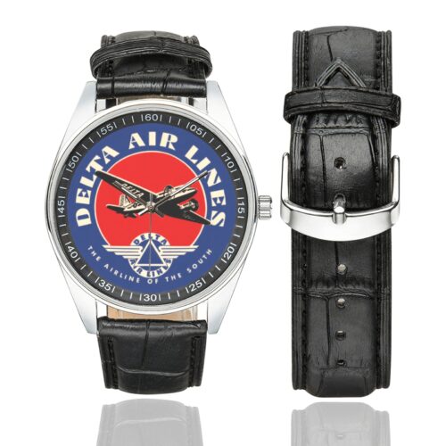 delta vintage 04 Men's Casual Leather Strap Watch(Model 211)