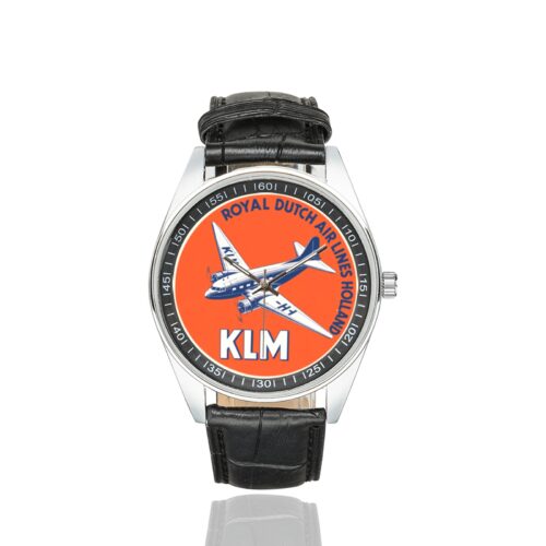 Alternative view of KLM vintage 02 Men's Casual Leather Strap Watch.