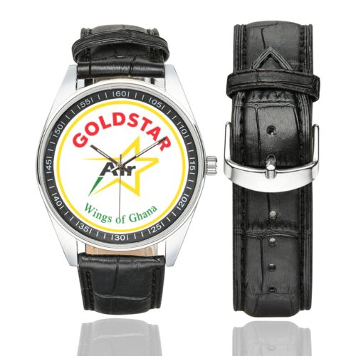 Goldstar air Men's Casual Leather Strap Watch.