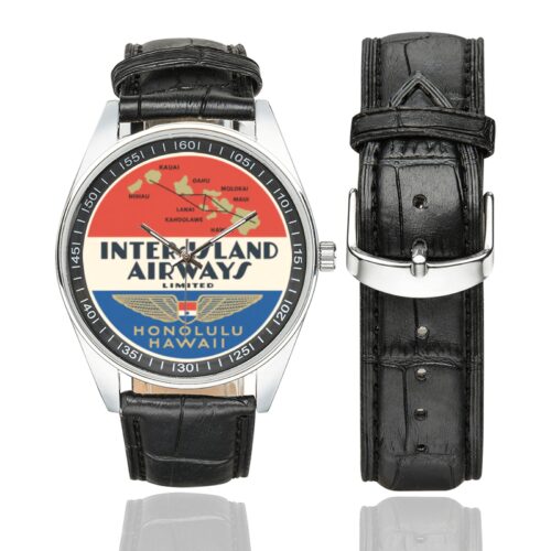 inter islands airways Men's Casual Leather Strap Watch(Model 211) inter islands airways Men's Casual Leather Strap Watch(Model 211)