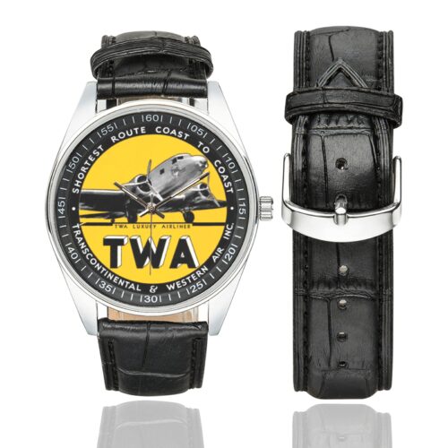 TWA 6 Men's Casual Leather Strap Watch(Model 211)
