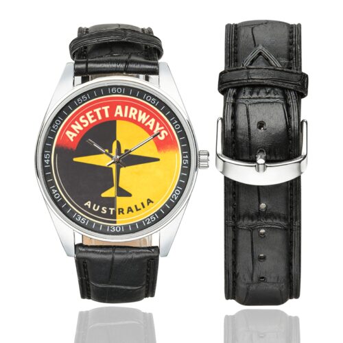ansett Men's Casual Leather Strap Watch.