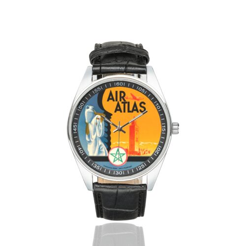 Alternative view of Air atlas Men's Casual Leather Strap Watch.