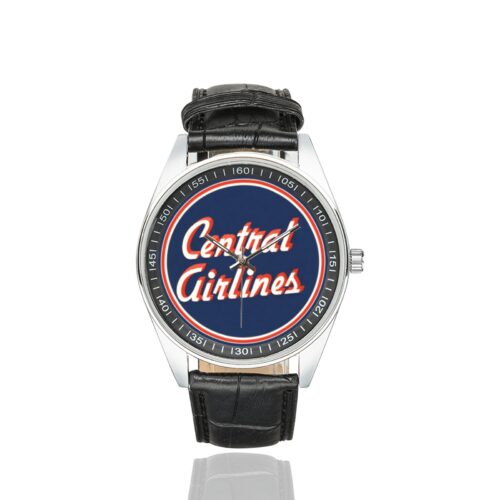 Alternative view of central airlines 01 Men's Casual Leather Strap Watch(Model 211)