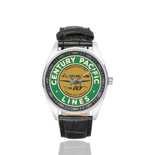 Alternative view of Century pacific lines 02 Men's Casual Leather Strap Watch(Model 211)