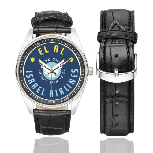 El Al Vintage Men's Casual Leather Strap Watch(Model 211) El Al Vintage Men's Casual Leather Strap Watch(Model 211)