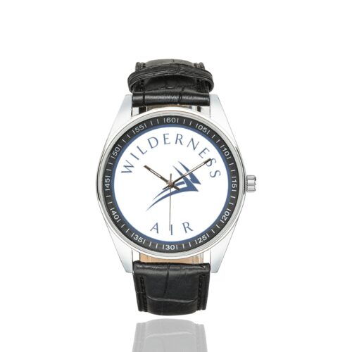 Alternative view of wilderness air Men's Casual Leather Strap Watch.