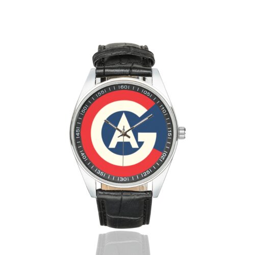Alternative view of Compagnie générale aéropostale Men's Casual Leather Strap Watch.